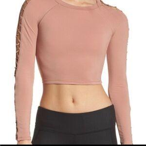 ALO Yoga Mauve Long Sleeve Crop Top